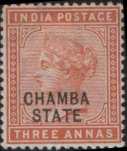 Почтовая марка княжества Чамба