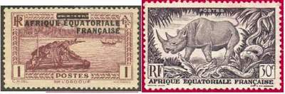 Почтовые марки Французской Экваториальной Африки
