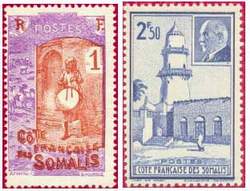 Почтовые марки Французского Берега Сомали