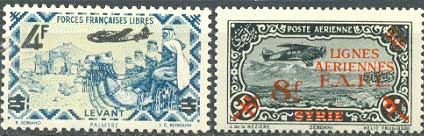 Почтовые марки Свободной Франции в Леванте