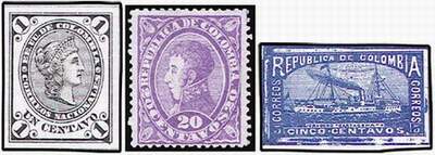Почтовые марки Колумбии