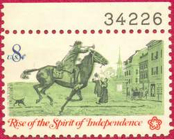 Контрольные цифры на листовом поле почтовой марки США