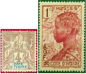 Почтовые марки Кот д'Ивуара