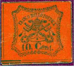 Почтовая марка Папской области