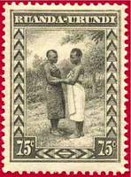 Почтовая марка Руанды-Урунди
