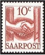 Почтовая марка Саара