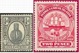 Почтовые марки островов Теркса и Кайкоса