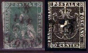 Почтовые марки Тосканы