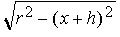 и высотой h. Следовательно, на графике функции V(x) угловой коэффициент секущей заключен между p(r2 - x2) и p[[r2 - (x + h)2]]. Когда h стремится к нулю, угловой коэффициент стремится к>
