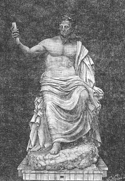 Обожествление римских императоров. Имп. Нерва (96—98) в образе Юпитера (мраморная статуя в Ватиканском музее)