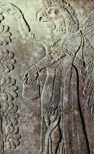 Орлиноголовое божество из дворца в Кальху Ассирия. IX в. до н. э