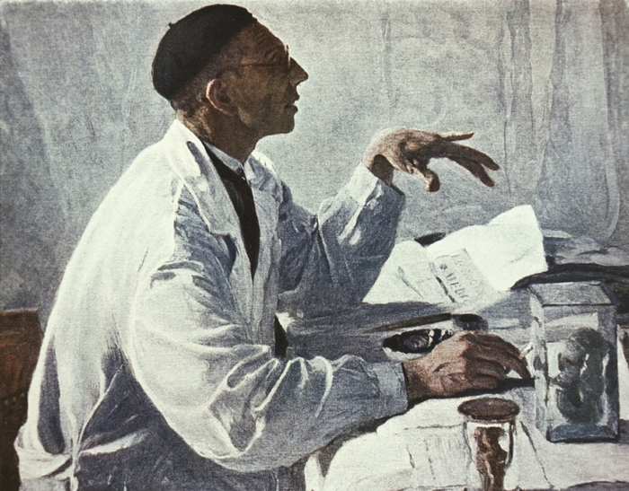 Портрет хирурга С.С. Юдина работы М. В. Нестерова. 1935 г