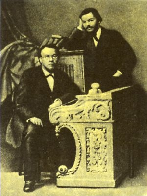 С.П. Боткин (сидит) и И.М. Сеченов