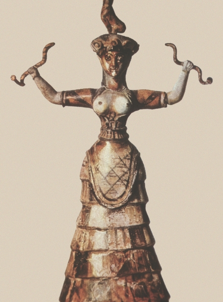 Богиня со змеями из Кносса. XVI в. до н. э