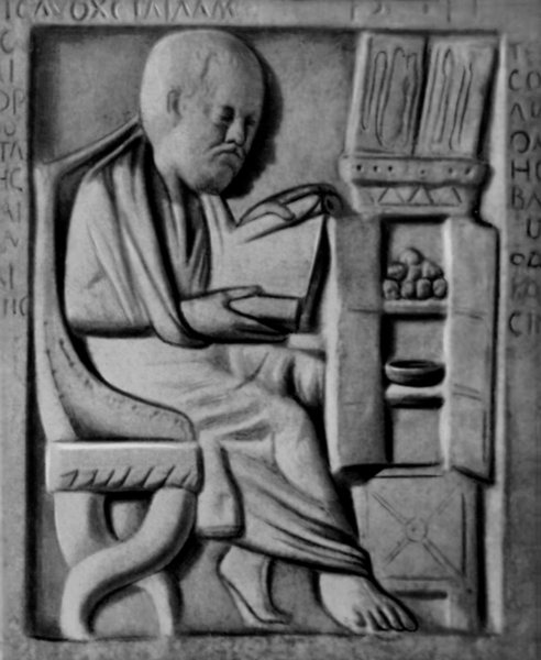 Древнеримский барельеф с изображением врача