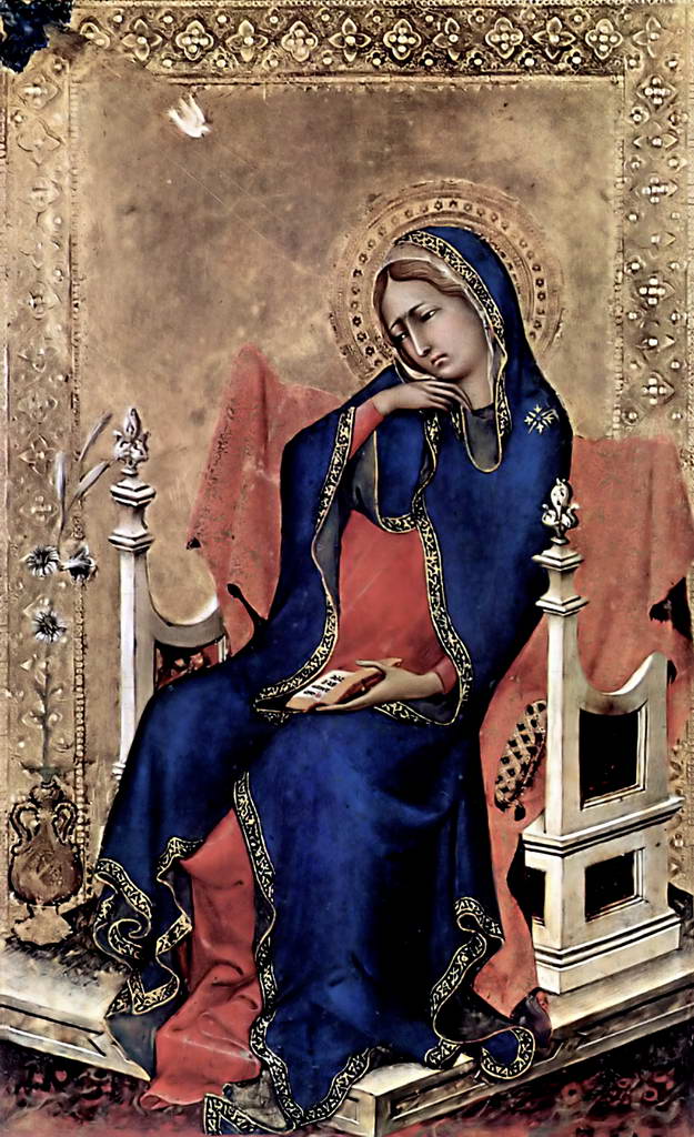 Симоне Мартини. Алтарь Орсини: благовещение Марии.  1333 г.
