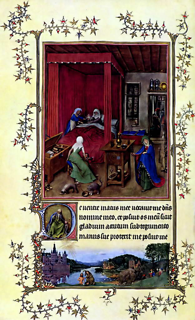 Турино-миланский часослов: рождество Иоанна Крестителя. 1422-1424 гг.