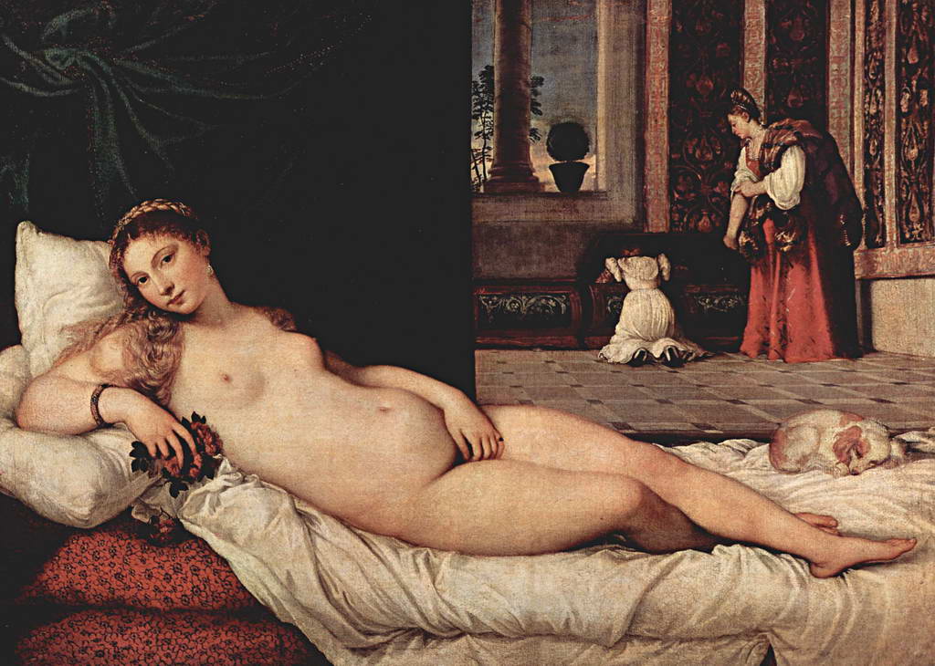 Тициан Вечеллио.  Венера Урбинская.   1538 г.