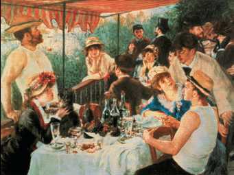 О. Ренуар. «Завтрак лодочников». 1881 г. Мемориальная галерея Филлипса. Вашингтон