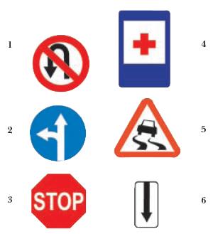 образцы дорожных знаков