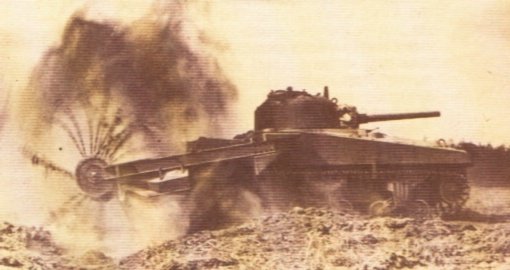         Подобные тралы позднее устанавливались на танках Грант и Валентайн, но наибольшее распространение получили так называемые 