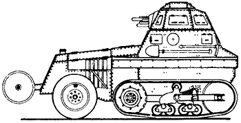 Бронеавтомобиль «Шнейдер» Р16 Туре 29, Франция, 1929 г. Боевая масса 6,8 т, экипаж 3 чел., мощность двигателя 60 л. с., макс. скорость 50 км/ч, запас хода по шоссе 250 км. Габариты: 4,83Х1,75Х2,6 м, клиренс 0,3 м. Вооружение: 37-мм или 25-мм пушка, 7,5-мм пулемет. Боекомплект: 100 37-мм выстрелов или 250—25-мм и 3000 патронов. Бронирование: 5—11,5 мм. Преодолеваемые препятствия: угол подъема 35°, ширина рва 1,4 м, высота стенки 0,5 м, глубина брода 1,2 м
