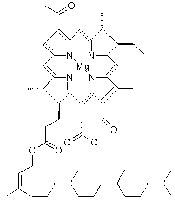 Рис. 2. Структурная формула бактериохлорофилла a. По сравнению с хлорофиллом 