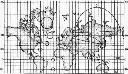 На карте сохраняются углы и формы бесконечно малых фигур, длины сохраняются на экваторе