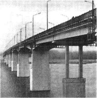 Опоры моста через р. Оку у Касимова
