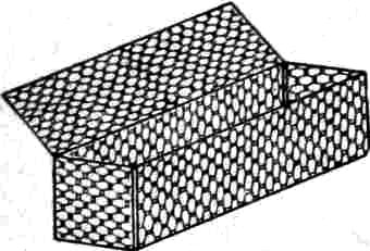 проволочная сетка в виде мешка или прямоугольного ящика, заполненная камнем. Г. применяются для защиты опор моста от подмыва и укрепления жел.-дор. насыпи, берегов реки и конусов насыпи у моста. При восстановлении разрушенных мостов Г. служат для сооружения подводной части клеточных или рамных опор, невысоких быков и устоев. В случаях надводной укладки соседние ребра Г. связываются между собой проволокой. Г. широко применяются на ж. д. Ср. Азии и Кавказа.