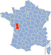 Департамент Дё-Севр на карте Франции