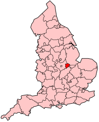 Графство Ратленд на карте Англии