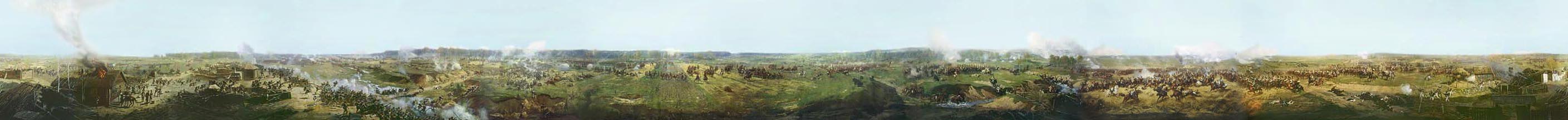 Полная панорама Бородинского сражения