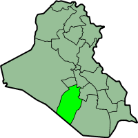 Мухафаза Ирака Наджаф на карте