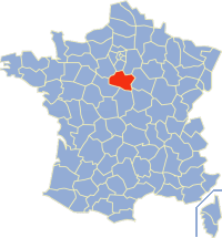 Департамент Луаре на карте Франции