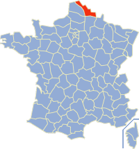 Департамент Нор на карте Франции
