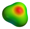 3D electric potential surface of the hydroxonium cation