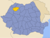 Карта Румынии с выделенным жудецем Сэлаж