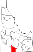 округ Твин-Фолс на карте