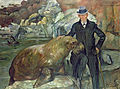 Lovis Corinth Porträt Carl Hagenbeck mit dem Walroß Pallas 1911.jpg