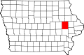 Округ Линн на карте штата.