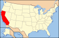 Калифорния на карте США