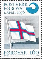 Faroe stamp 016 merkid, the faroese flag.jpg