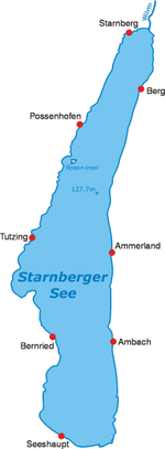 Карта Штарнбергского озера