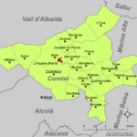 Localització de l'Alqueria d'Asnar respecte el Comtat.png
