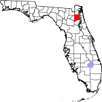 Округ Клей на карте штата.