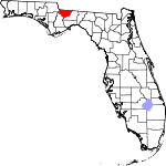 Округ Гадсден на карте штата.