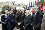 Medvedev and Tadic with veterans 20 Oct 2009.jpg