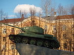Monument to the heroic work "Kirovchane-frontu" (T-34).JPG