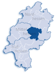 Фогельсберг (район) на карте